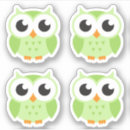 Zoek naar groene uil stickers Dier