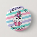 Recherche de gâteau badges Fille d'anniversaire