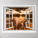 Zoek naar olifanten kunst Zonsondergang