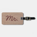 Recherche de toile de jute bagages étiquettes M et mme