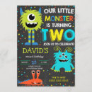 Recherche de monstre anniversaire invitations Deux