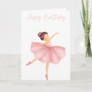 Recherche de danseuse de ballerine vœux cartes Girl