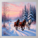Zoek naar paarden getrokken posters Winter