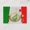 Zoek naar italiaanse vlag visitekaartjes Koken
