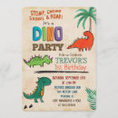Recherche de dinosaures anniversaire invitations Anniversaire de dino