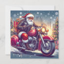 Zoek naar motorrijders kaarten Kerstman op een motor