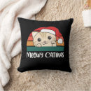 Recherche de noël drôle coussins Chats