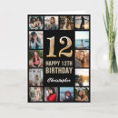 Zoek naar de van de 12 jaar verjaardagskaarten Fotocollage