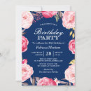 Recherche de blue floral anniversaire invitations Surprise