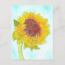 Recherche de tournesol cartes postales Aquarelle