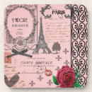 Recherche de collage vintage dessous de verres Romantique