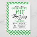 Recherche de chevron vert invitations Fête d'anniversaire
