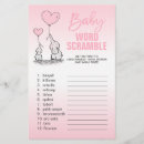 Zoek naar woorden flyers Baby shower