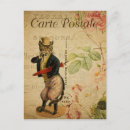 Recherche de chat français cartes postales Vintage