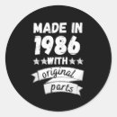 Recherche de 1986 autocollants Anniversaire