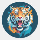Recherche de visage tigre autocollants Dessin