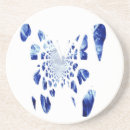Recherche de papillon bleu dessous de verres Nature