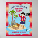 Zoek naar schat eiland posters Piratenpartij