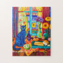 Recherche de peinture de chat puzzles Pour elle