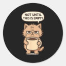 Recherche de chats grincheux autocollants Amoureux du café