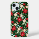 Recherche de poinsettia de noël iphone coques Motif