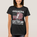 Recherche de papa électricien tshirts Américain