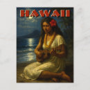 Recherche de ukulélé cartes postales Hawaï