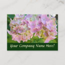 Recherche de hortensia rose cartes visite Hortensias