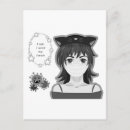 Recherche de fille de manga cartes postales Kawaii