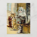 Recherche de chats anthropomorphes cartes postales Chatons