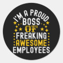 Recherche de employé autocollants Patron