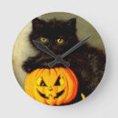 Recherche de chat halloween horloges Éffrayant