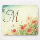 Recherche de fleurs sauvages roses tapis souris Monogramme