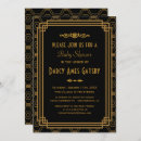 Recherche de gatsby baby shower invitations Noir