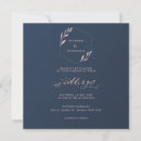 Recherche de marine et rose mariage invitations Rustique