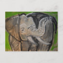 Recherche de elephants cartes postales Vert