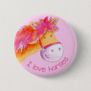 Zoek naar paarden buttons Roze