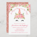 Recherche de licorne rose invitations Girl