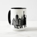 Recherche de silhouette skyline tasses Noir