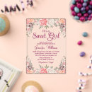 Recherche de rouge baby shower fille invitations Botanique