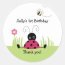Recherche de anniversaire de coccinelle autocollants Faveur