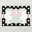 Recherche de pois noir rouge invitations Moderne