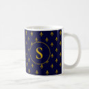 Recherche de et gold fleur de lis Monogramme