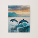 Recherche de dauphin puzzles Mer