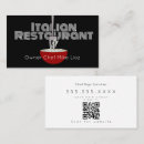 Recherche de restaurant italien cartes visite Nourriture