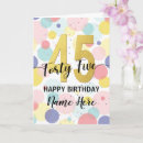 Recherche de quarante cinquième anniversaire cartes 45 ans