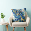 Zoek naar blauw goud kussens Abstract patroon