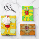 Recherche de fleurs graphiques papier cadeau Rouge