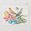 Recherche de oiseaux vintages cartes postales Floral