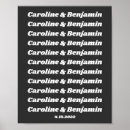 Recherche de date mariage posters Noir et blanc